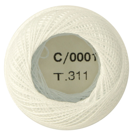 Мулине "Finca Perle"(Жемчужное"), №16,однотонный цвет 0001. Арт 00008/16/0001           