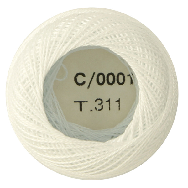 Мулине "Finca Perle"(Жемчужное"), №16,однотонный цвет 0001. Арт 00008/16/0001           