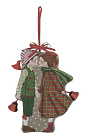 Набор для вышивания елочной игрушки "Christmas Couple"(Рождественская пара). Арт 2673