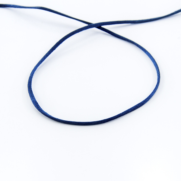 Шнур атласный мини-рулон, 1,5 мм, 4,5 м, цвет 15, голубой. Арт P00470-1,5мм-15         