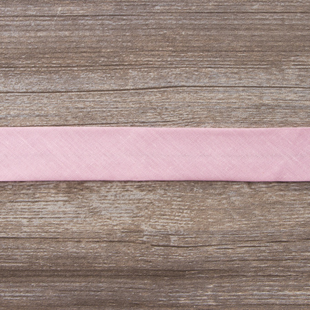 Косая бейка хлопок/полиэстер на блистере, 30 мм, 2,5 м, цвет 05, розовый. Арт P06120-30мм-05          