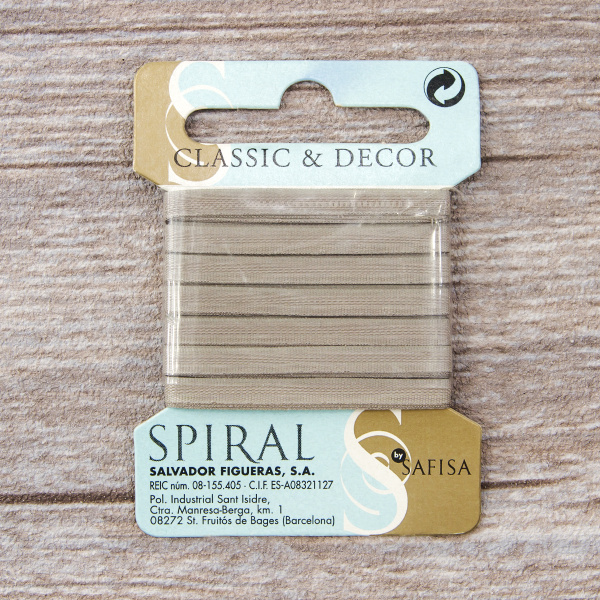 Лента для вышивания SAFISA на блистере, 4 мм, 5 м, цвет 67, серый. Арт P111-4мм-67             