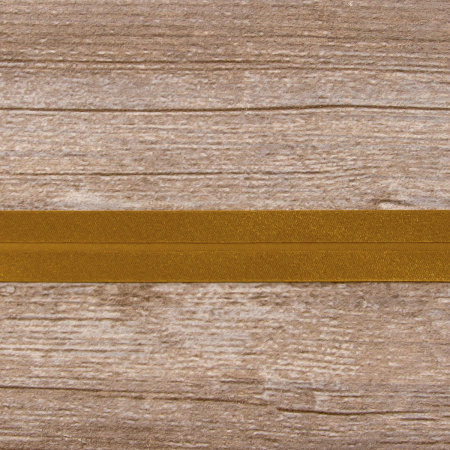 Косая бейка атласная 20 мм, 25 м, цвет 64, молочный шоколад. Арт 6260-20мм-64            