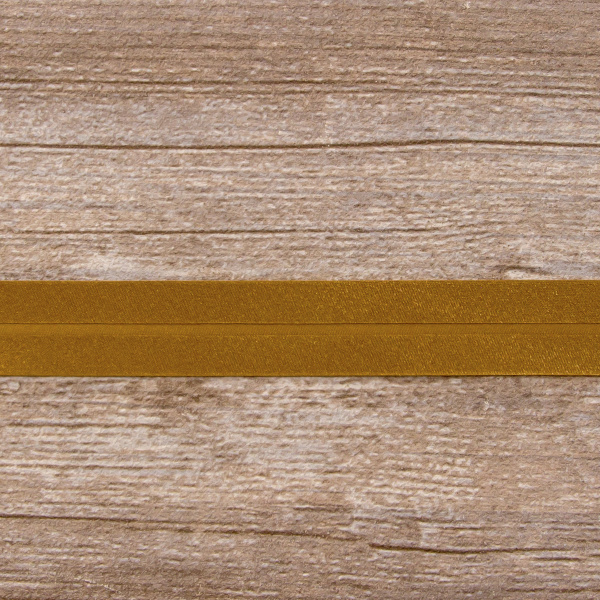 Косая бейка атласная 20 мм, 25 м, цвет 64, молочный шоколад. Арт 6260-20мм-64            