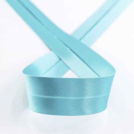 Косая бейка атласная 30 мм, 25 м, цвет 53, ментоловый. Арт 6260-30мм-53            