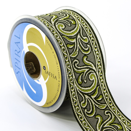Лента жаккард SAFISA, 50 мм, 15 м, цвет 3. Арт 9079-50мм-3             