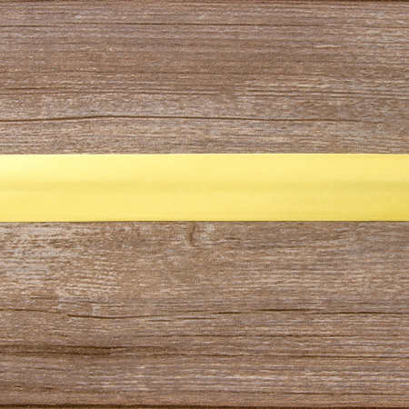 Косая бейка атласная 30 мм, 25 м, цвет 09, светло-желтый. Арт 6260-30мм-09            