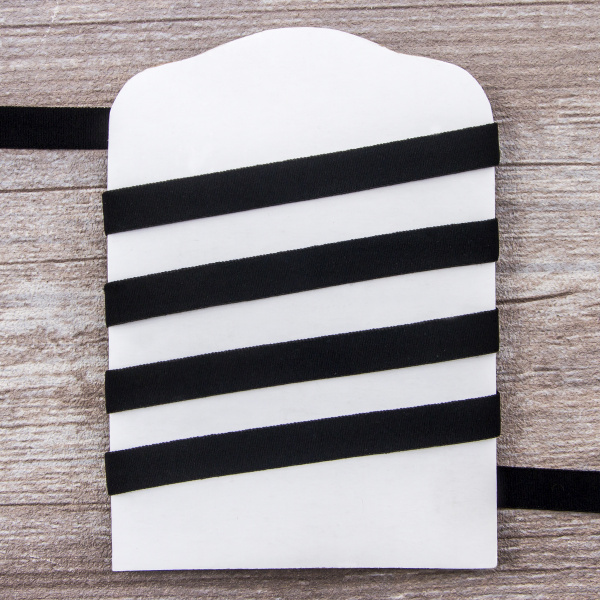 Резинка продежка, Safisa, 10 мм, цвет 01, черный. Арт 4784-10мм-01