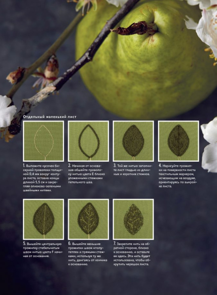 Книга "Botanica.12 авторских дизайнов с цветами и плодами. Объемная вышивка шерстью от Джули Книдл". Арт 978-5-00141-743-9