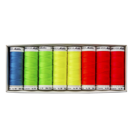 Набор с нитками Seralon  в подарочной упаковке, 8 катушек. Арт SE8Neon-Kit