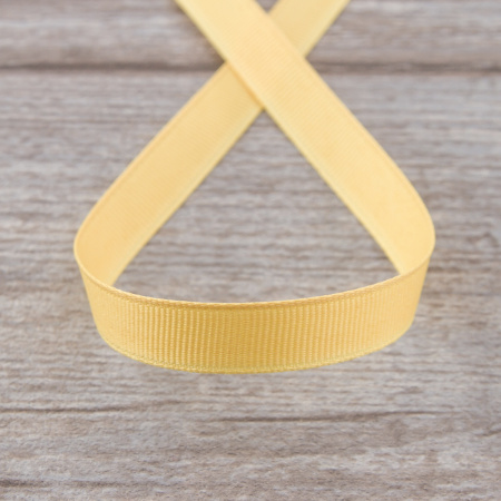 Лента репсовая SAFISA мини-рулон, 15 мм, 3,5 м, цвет 32, желтый. Арт P00350W-15мм-32         