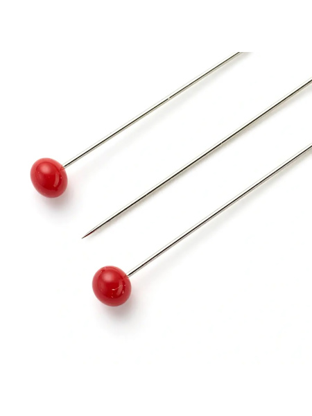 Булавки для закалывания с круглыми головками, красные 5 г 35 мм. Арт 136-0029700-040000