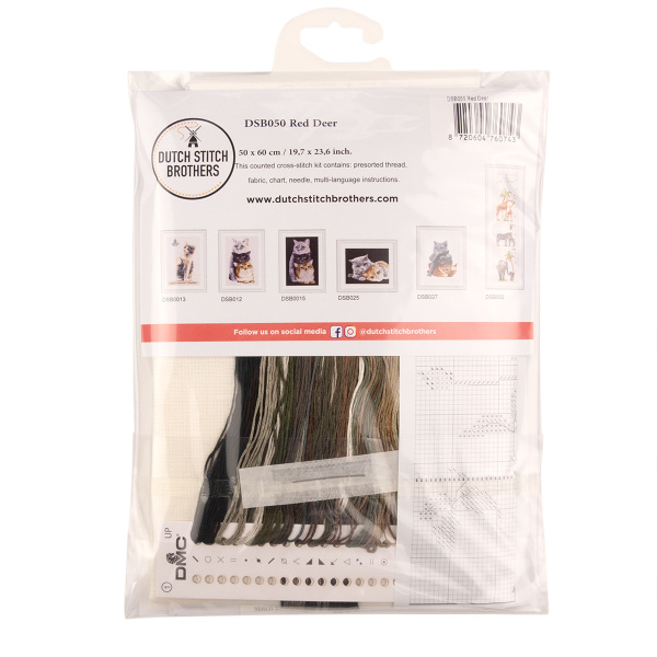 Набор для вышивания "Олень", канва лён 32 ct. Арт DSB050