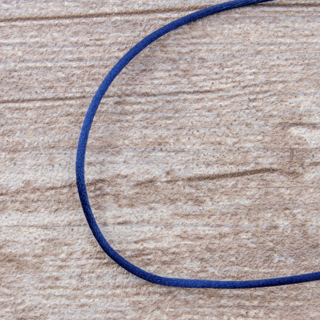 Шнур атласный мини-рулон, 2 мм, 4,5 м, цвет 15, синий-темный. Арт P00462-2мм-15           