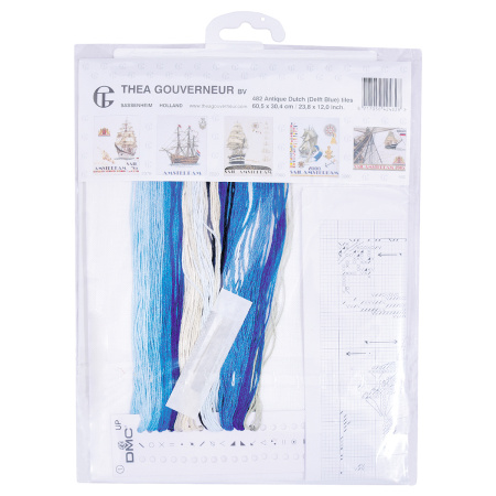 Набор для вышивания "Старинная плитка", канва лён 36 ct. Арт 482