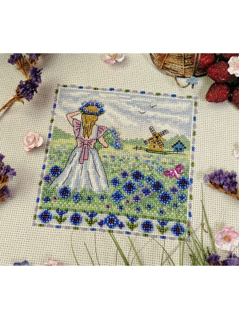 Набор для вышивания  "Поле васильков". Арт 13.003.66