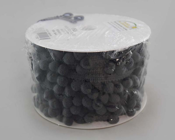 Тесьма с помпонами MATSA цвет серый. Арт 96924/1107