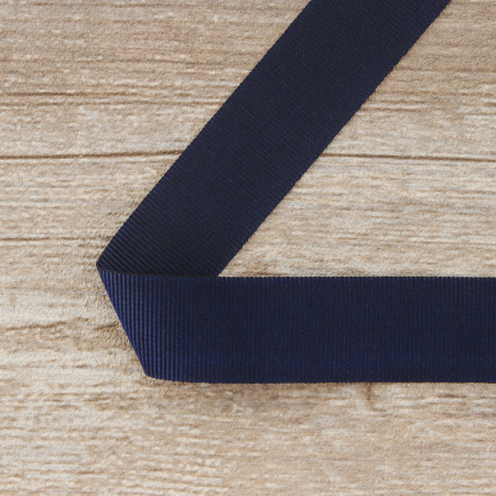 Лента репсовая SAFISA, 25 мм, 25 м, цвет 15, темно-синий. Арт 350-25мм-15(25)        