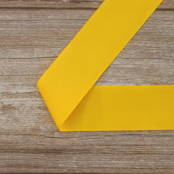 Лента репсовая SAFISA, 50 мм, 25 м, цвет 22 спелый манго. Арт 350-50мм-22