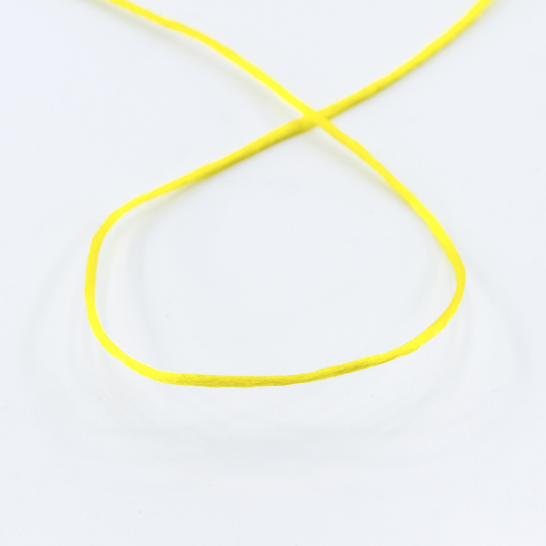 Шнур атласный SAFISA 1,5 мм, 25 м, цвет 32, желтый. Арт 470-32                  