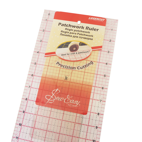 Линейка для пэчворка с градацией в дюймах,  24" x 6 1/2". Арт NL4188                  