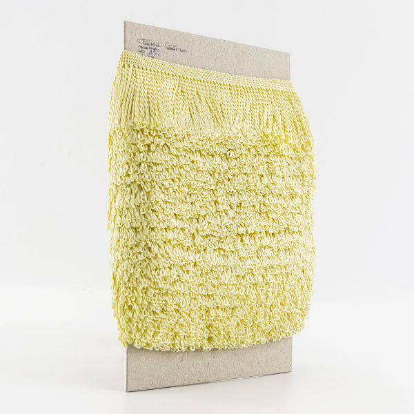 Бахрома витая, 60 мм, цвет светло-желтый. Арт PP-60 col.111