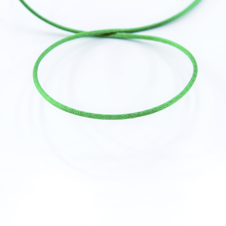 Шнур атласный мини-рулон, 2 мм, 4,5 м, цвет 25, зеленый. Арт P00462-2мм-25           