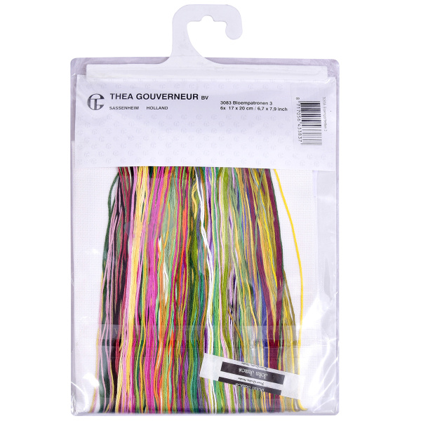 Набор для вышивания "Шесть цветочных мотивов" канва лён 36 ct. Арт 3083                    