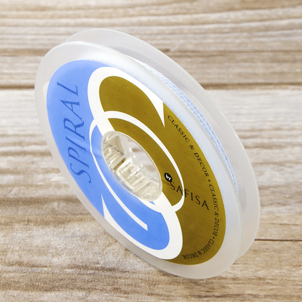 Лента с рисунком клетка SAFISA, 6 мм, 25 м, цвет 04, голубой. Арт 466-06мм-04             