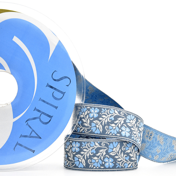 Лента из тканого жаккарда SAFISA, 25 мм, 15 м, цвет 02. Арт 9254-25мм-02