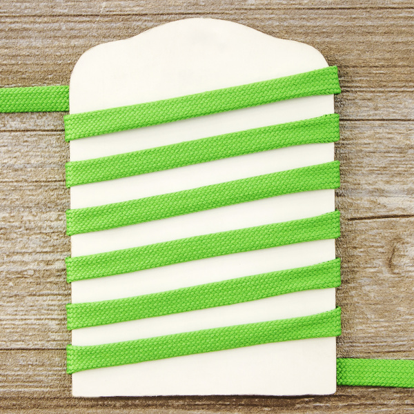 Шнур PEGA плоский, полиэстровый, цвет зеленый, 10 мм. Арт 842580140L4859