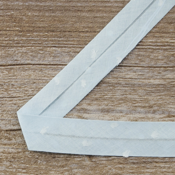 Косая бейка хлопок, 20 мм, 20 м, цвет 04, цвет светло-голубой. Арт 6552-20мм-04