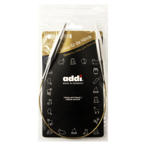 Спицы, круговые, супергладкие, addiClassic №10, 40 см. Арт 105-7/10-40