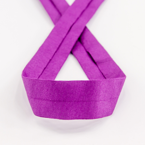 Косая бейка хлопок, 20 мм, 20 м, цвет 39, фиолетовый. Арт 6598-20мм-39