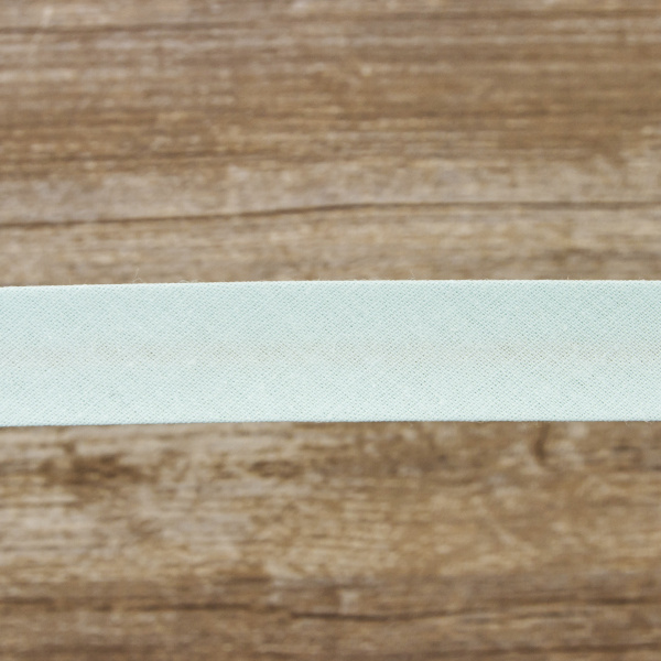 Косая бейка хлопок/полиэстер 20 мм, 25 м, цвет 53, ментоловый. Арт 6120-20мм-53            