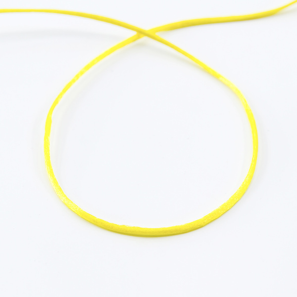 Шнур атласный мини-рулон, 1,5 мм, 4,5 м, цвет 32, желтый. Арт P00470-1,5мм-32         