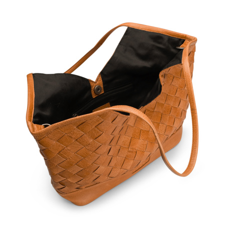 Шоппер плетеный "Dosy" Whisky. Арт QB-4511R1/Whisky