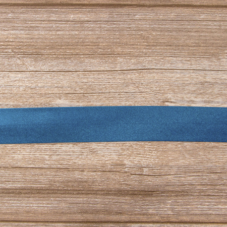 Косая бейка атласная 30 мм, 25 м, цвет 79, морская волна. Арт 6260-30мм-79            