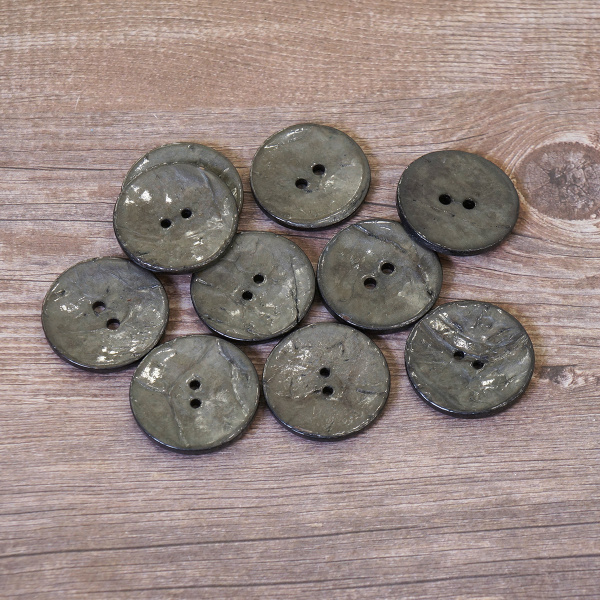 Пуговицы CONCEPT, размер 48, кокос, цвет COL.9 темно-серый. Арт 1919H-048-COL.9