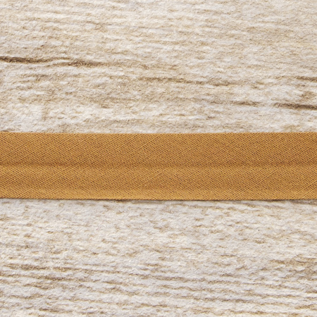 Косая бейка хлопок/полиэстер 20 мм, 25 м, цвет 64, молочный шоколад. Арт 6120-20мм-64            