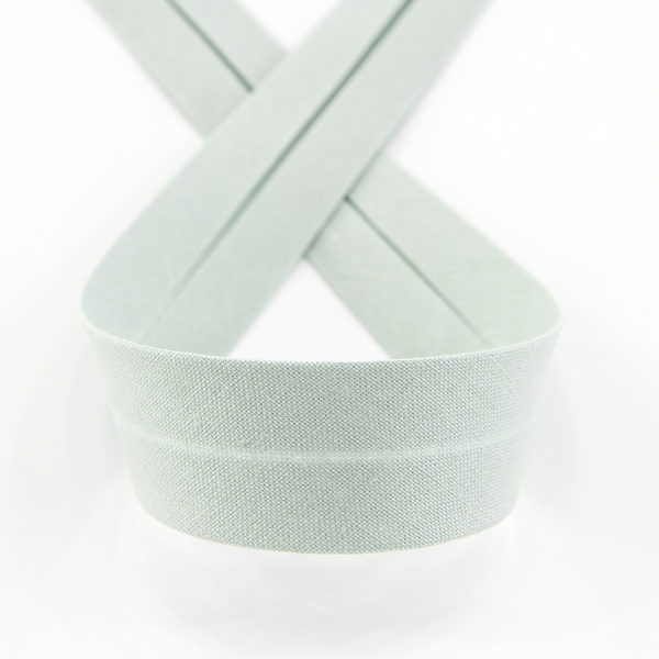 Косая бейка хлопок, 20 мм, 25 м, цвет 53, цвет ментоловый. Арт 6600-20мм-53