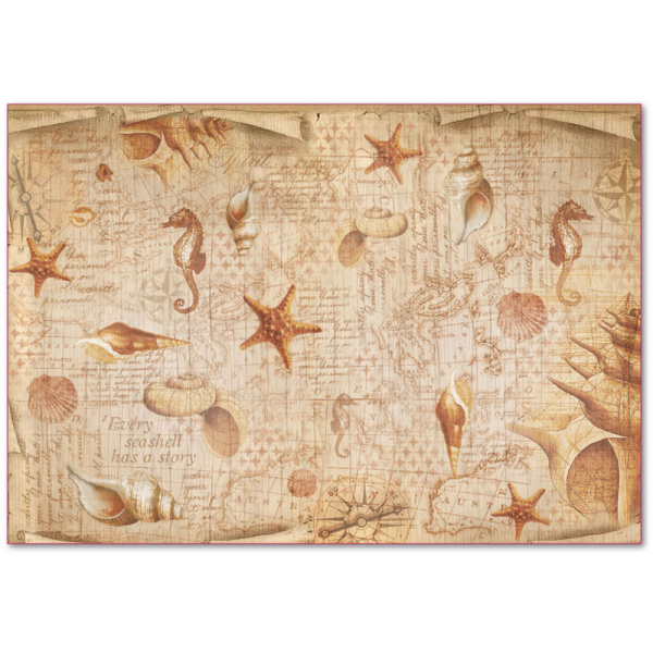 Бумага упаковочная "Морские мотивы", рисовая, 48 х 33 см. Арт DFS406