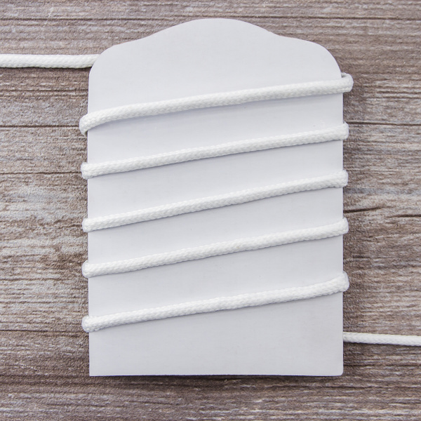 Шнур плетеный SPIRAL ( SAFISA), 4 мм, 25 м, цвет белый. Арт 25281-4-02