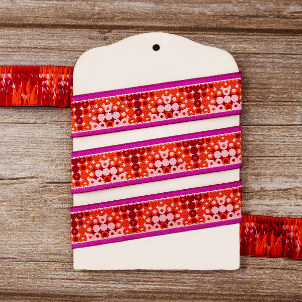 Лента жаккард SAFISA, 25 мм, 15 м, цвет 02. Арт 9105-25мм-02