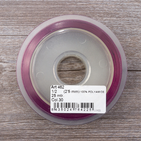 Шнур атласный SAFISA 2 мм, 25 м, цвет 30, бордо. Арт 462-30                  