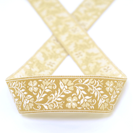 Лента из тканого жаккарда SAFISA, 25 мм, 15 м, цвет 01. Арт 9254-25мм-01