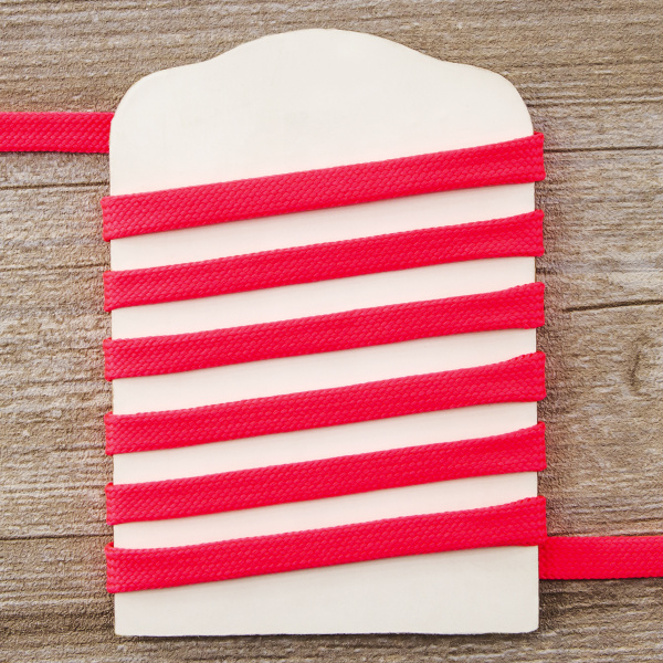 Шнур PEGA плоский, полиэстровый, цвет ярко-розовый, 10 мм. Арт 842580140L1410