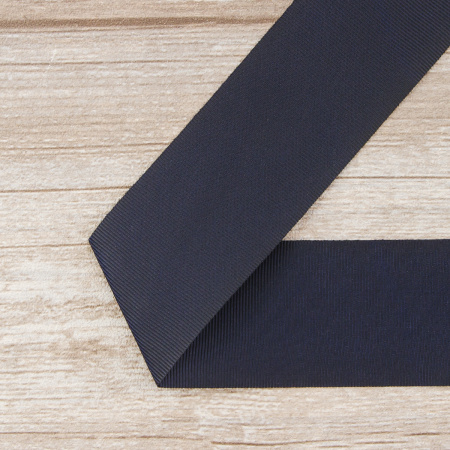 Лента репсовая SAFISA, 50 мм, 25 м, цвет 15 синий темный. Арт 350-50мм-15