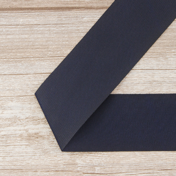 Лента репсовая SAFISA, 50 мм, 25 м, цвет 15 синий темный. Арт 350-50мм-15