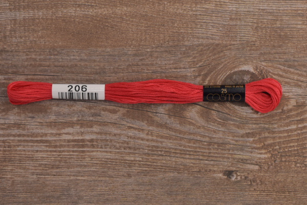 Мулине COSMO однотонный цвет  206       . Арт 25-6/206       